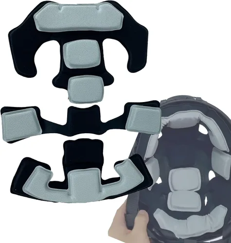 Vista 8 de ATAIRSOFT Juego de almohadillas protectoras tácticas para casco de repuesto universal de espuma de memoria interna, compatible con Segunda