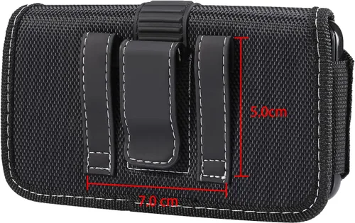 Vista 4 de Funda de nailon para teléfono celular con clip para cinturón para Google Pixel 6 Pro, Samsung Galaxy S22 Ultra S21 Ultra S21+ S20+ A13 A03s A52s