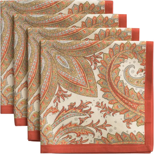 Vista 110 de Maison d' Hermine Juego de 4 servilletas de tela 100% algodón, suaves y duraderas, servilletas cuadradas reutilizables para uso diario, lavables