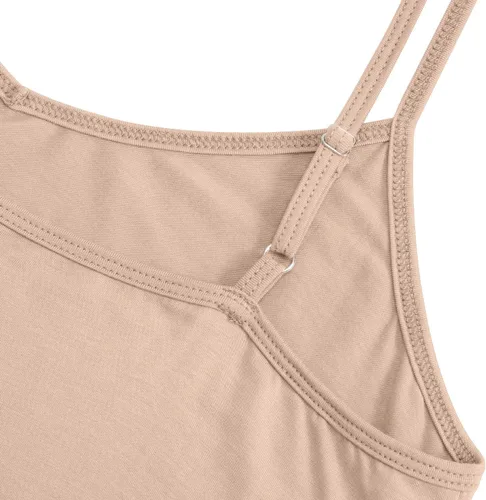 Vista 6 de AUHEGN Women's Basic Adjustable Spaghetti Strap Cami Slip Mini Dress