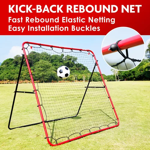 Vista 5 de Rebotador de fútbol, red de rebote de retroceso, regalos de entrenamiento de fútbol, ayudas y equipo para niños, adolescentes y todas las edades
