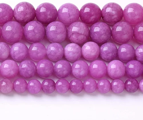 Vista 9 de 4MM 86 piezas Cuentas sueltas de piedra natural de amazonita calcedonia para hacer joyería DIY Pulsera Collar 1 hebra