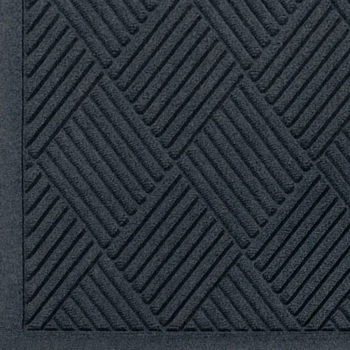 Vista 4 de M+A Matting WaterHog Diamond - Tapete de entrada de grado comercial con borde de tela, interior/exterior, de secado rápido, resistente a las manchas