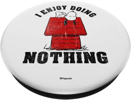 Vista 2 de Peanuts Snoopy I Enjoy Doing Nothing PopSockets intercambiable PopGrip