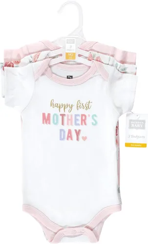Vista 198 de Hudson Baby baby-girls Cotton Bodysuits 3-pack