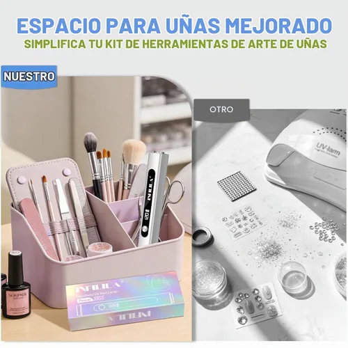 Vista 5 de NXJ INFILILA Luz UV de mano para uñas de gel, lámpara de uñas de curación Plateado