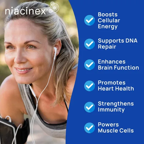 Vista 3 de NAD+ Supplement - 600mg Pure Nicotinamide Riboside (NR) - Healthy Aging, Mental Clarity & Energy Booster - Cell Regeneration Supplements for Women
