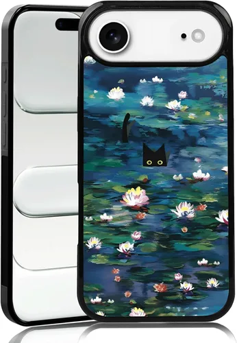 Vista 80 de Elegante funda de teléfono con diseño de gato Marie compatible con iPhone 11, funda de encaje dorado para iPhone, a prueba de golpes, rosa fucsia