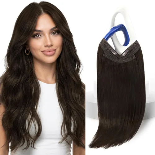 Vista 14 de Sunny - Extensiones de cabello humano real, con cable/hilo y clips ajustables, aplicación invisible, 2.82 onzas, 12 pulgadas, color rubio cenizo