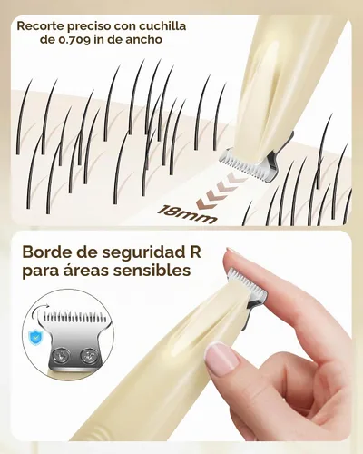 Vista 2 de FURBONA Cortadora de patas de perro versión profesional, cortadora de hojas de 0.709 in de ancho con pantalla LED, 35 dB de bajo ruido, totalmente