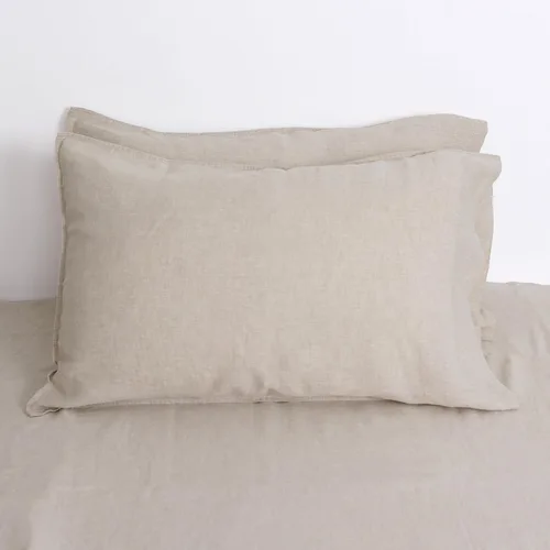 Vista 21 de Linen World - Juego de 2 fundas de almohada de lino francés, fundas de almohada que absorben la humedad lavadas a la piedra