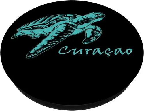 Vista 2 de Tortuga marina de Curazao, buceo, regalo de recuerdo del Caribe, PopSockets intercambiables PopGrip