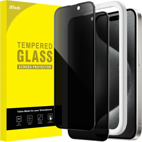 Vista 9 de JETech Protector de pantalla de privacidad de cobertura completa para iPhone 11 Pro/X/XS de 5.8 pulgadas, película de vidrio templado antiespía