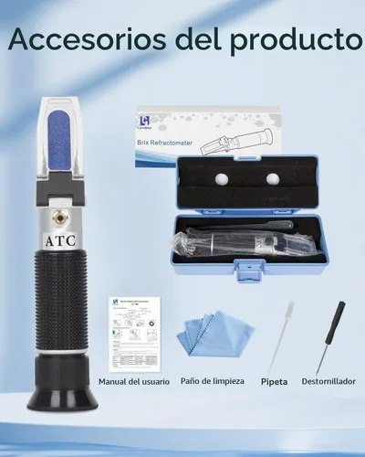 Vista 9 de LOHAND Refractómetro Brix con compensación de temperatura automática (ATC), medición de precisión del contenido de azúcar para vino/fruta/bebida