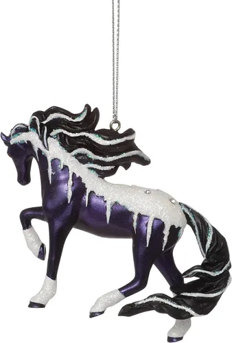 Vista 3 de Enesco The Trail of Painted Ponies - Adorno colgante mágico negro esmerilado, 3.3 pulgadas, multicolor
