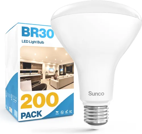 Vista 12 de Sunco - Paquete de 10 bombillas LED BR30, bombillas empotradas, bombilla de inundación para interiores, 850 LM, 11 W (equivalente a 65 W), blanco