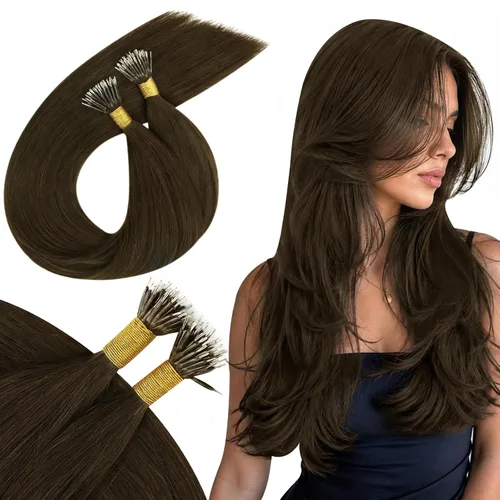 Vista 65 de Ugeat - Extensiones de cabello humano con microanillo, 14 pulgadas, extensiones de cabello Remy con microcuentas de 1 gm/hebra, 50 gms, extensiones