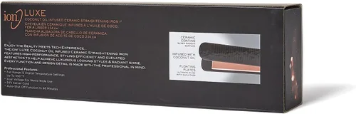 Vista 4 de Ion Plancha plana de cerámica con infusión de coco Luxe de 1 pulgada