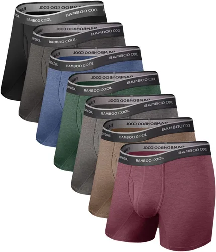 Vista 8 de BAMBOO COOL Men's Underwear Boxer Briefs Soft Breathable Underwear (4 or 7 Pack)