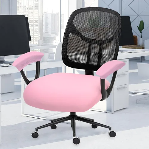 Vista 82 de Fundas elásticas resistentes al agua para sillas de computadora - Protectores lavables para respaldo giratorio y asiento para mascotas - Negro