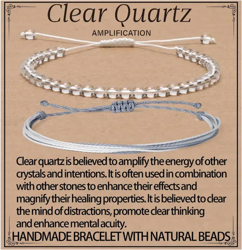 Vista 49 de LPBeads Pulsera de piedra natural hecha a mano de tamaño ajustable