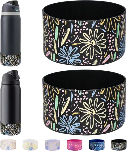 Vista 12 de WK IEASON 2 fundas de silicona para botella de agua Owala, base protectora para botella de agua Owala FreeSip Twist y Flip Flask accesorios
