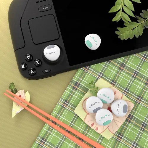 Vista 28 de PlayVital Thumb Grip Caps for Steam Deck LCD, Silicone Thumbsticks Grips Joystick Caps for Steam Deck OLED - Chubby Panda