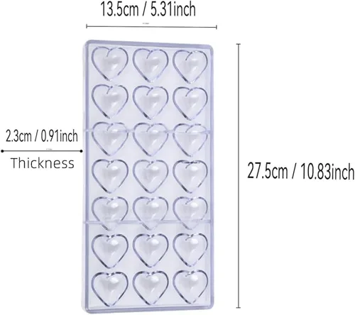 Vista 3 de Molde de chocolate para caramelos, molde para hacer 18 caramelos transparentes en forma de diamante, utilizado para decoración de pasteles caseros