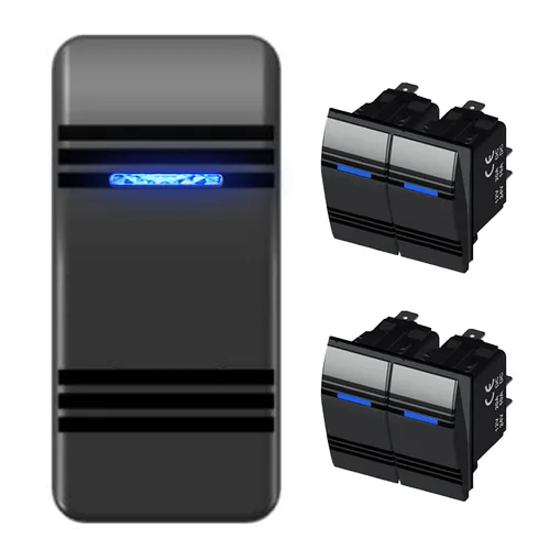 Vista 12 de Interruptor basculante marino de 3 pines para coche y barco 12V 24V encendido/apagado impermeable con LED azul SPST