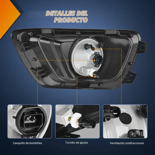 Vista 5 de Nilight Conjunto de luces antiniebla Compatible con 2015 2016 2017 2018 2019 2020 Chevy Colorado Luces antiniebla de defensa con bombillas 12V 24W