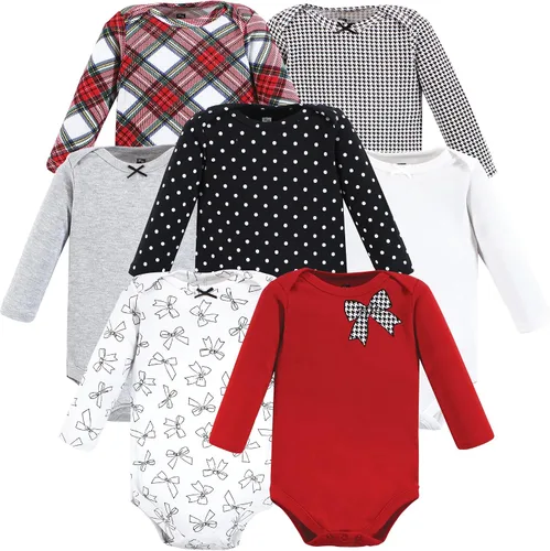 Vista 2 de Hudson Baby Baby Girl's Cotton Long-Sleeve Bodysuits 7-Pack