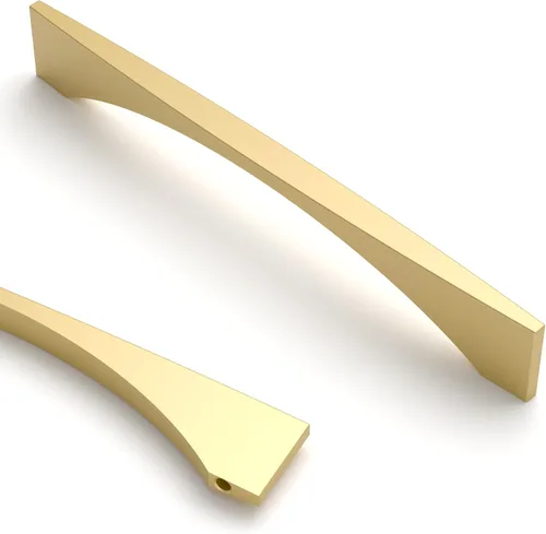 Vista 10 de Asidrama - Paquete de 10 manijas de gabinete de cocina color latón envejecido de 3.75 pulgadas (96mm), tiradores para gabinete, accesorios