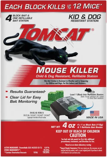 Vista 7 de Tomcat Mouse Killer estación desechable para matar ratas y ratones, resistente a niños y perros