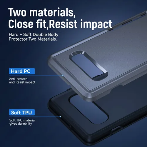 Vista 5 de Asuwish Funda para teléfono Samsung Galaxy S10 Plus con protector de pantalla y delgada híbrida de cuerpo completo, accesorios para celda protectora