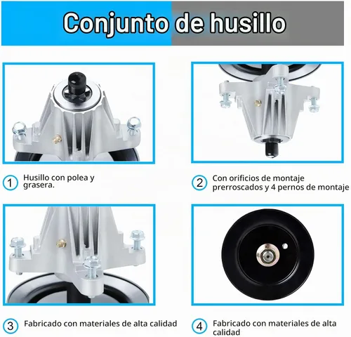 Vista 4 de [Usado] 918-04822 Conjunto de husillo compatible con cubiertas de 42 pulgadas Cub Cadet/MTD/Troy-Bilt LTX1040 LTX1042 LTX1045 RZT-42, 618-04822
