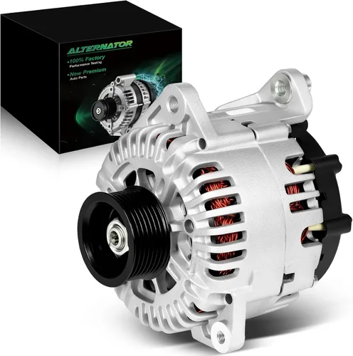 Vista 64 de Alternador de 4.0L para: Ford Explorer 2002 2003 2004, Explorer Sport Trac 2001-2004 para: Mercury Mountaineer 2001-2004, polea de 6 ranuras de 12V