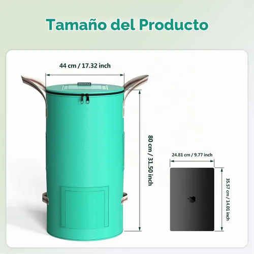 Vista 2 de Bolsas de basura de 32 galones para patio, bolsas reutilizables