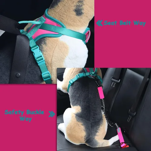 Vista 5 de Wolfone Arnés sin tirones para perro, ajustable, suave, acolchado, chaleco para mascotas, con asa de control, adorable arnés diario para perros