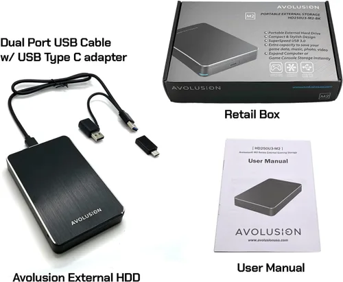 Vista 6 de Disco duro externo portátil USB 3.0 de la serie M2 de 1 TB (para consola de juegos PS5/PS4)