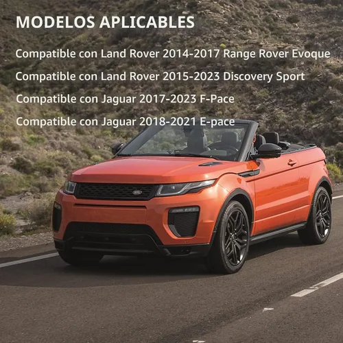 Vista 6 de Espejo lateral de repuesto para Land Rover Range Rover Evoque 2014-2017, Discovery Sport 2015-2023, para Jaguar F-Pace 2017-2023, E-pace 2018-2021
