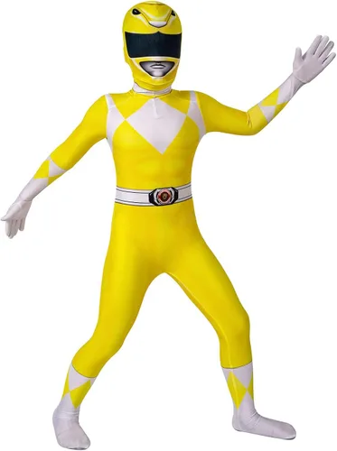 Vista 3 de CEMDER Disfraz de superhéroe negro Zentai con máscara separada disfraz de Halloween