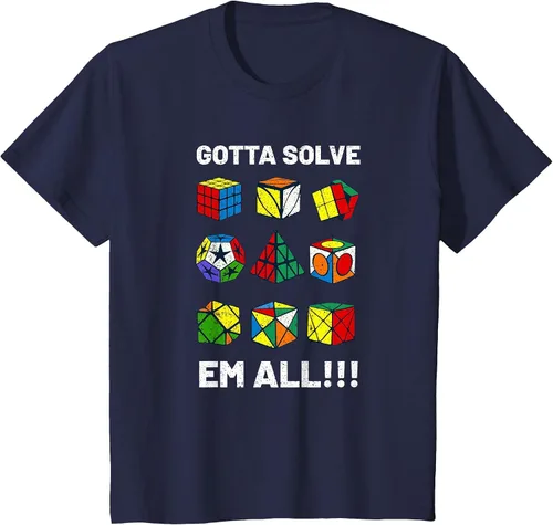 Vista 48 de Competitive Puzzle Cube Gotta Solve Em All Speed Cubing T-Shirt Asphalt Grey