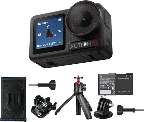 Vista 7 de DJI Osmo Action 5 Pro Combo estándar, cámara de acción impermeable con sensor de 1/1.3 pulgadas, video 4K/120fps, seguimiento de temas