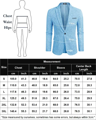 Vista 6 de COOFANDY Men's Casual Blazer Suit Jackets Slim Fit One Button Business Sport Coats