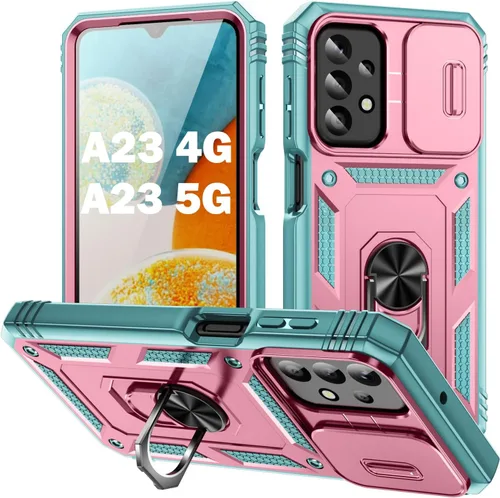 Vista 150 de PASNEW Funda militar para iPhone 13 Pro Max, cubierta de cámara deslizante y soporte de anillo de metal de 360°, carcasa rígida multicapa resistente