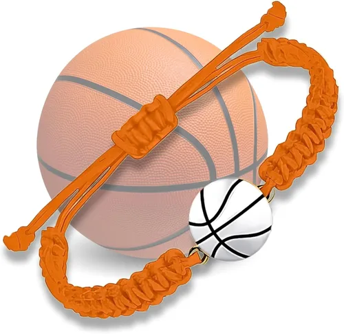 Vista 12 de Sportybella Pulsera unisex con dije de baloncesto – Pulsera de amistad ajustable con dije de baloncesto