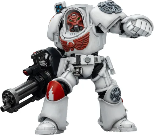 Vista 53 de JOYTOY Black Templars Warhammer 40k 1/18 Figura de acción Black Templars Terminator 1 con espada de poder y bolter de tormenta, regalos