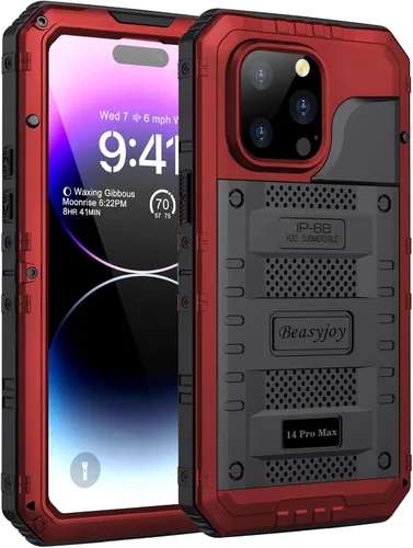 Vista 21 de Beasyjoy Funda impermeable de metal para iPhone 11, resistente, a prueba de golpes, a prueba de polvo, protección resistente, pantalla incorporada