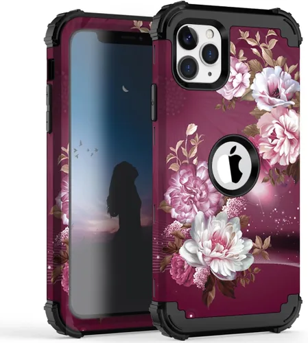 Vista 165 de Hocase Funda para iPhone SE 2022/2020, resistente a prueba de golpes, de plástico duro+goma de silicona, funda protectora híbrida para iPhone SE