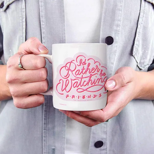 Vista 256 de Trend Setters Friends the Television Show – 25 años – Mercancía oficial – Taza de café o té de cerámica blanca de 11 onzas – perfecta para regalar